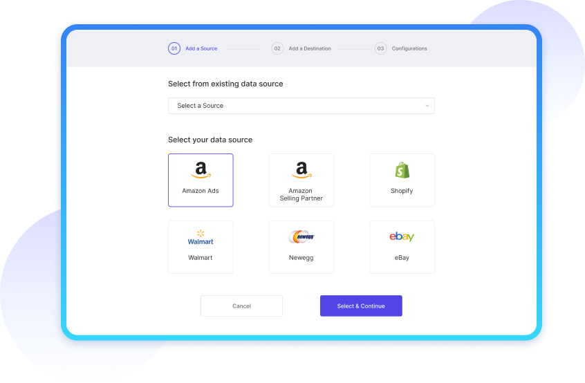 Connect to sources